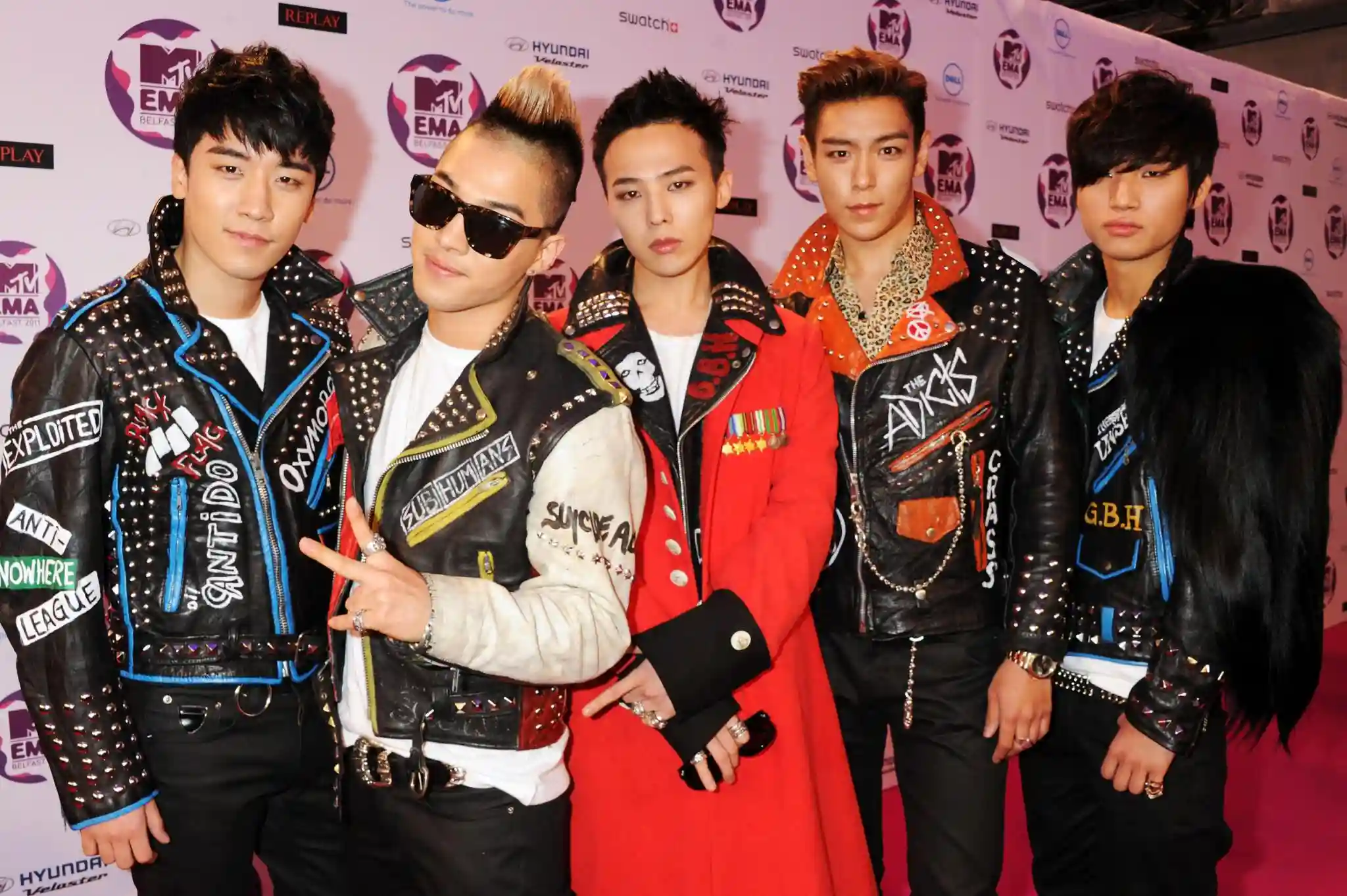 Seungri, G-Dragon, Taeyang, T.O.P, Daesung of Korean boy band Big Bang