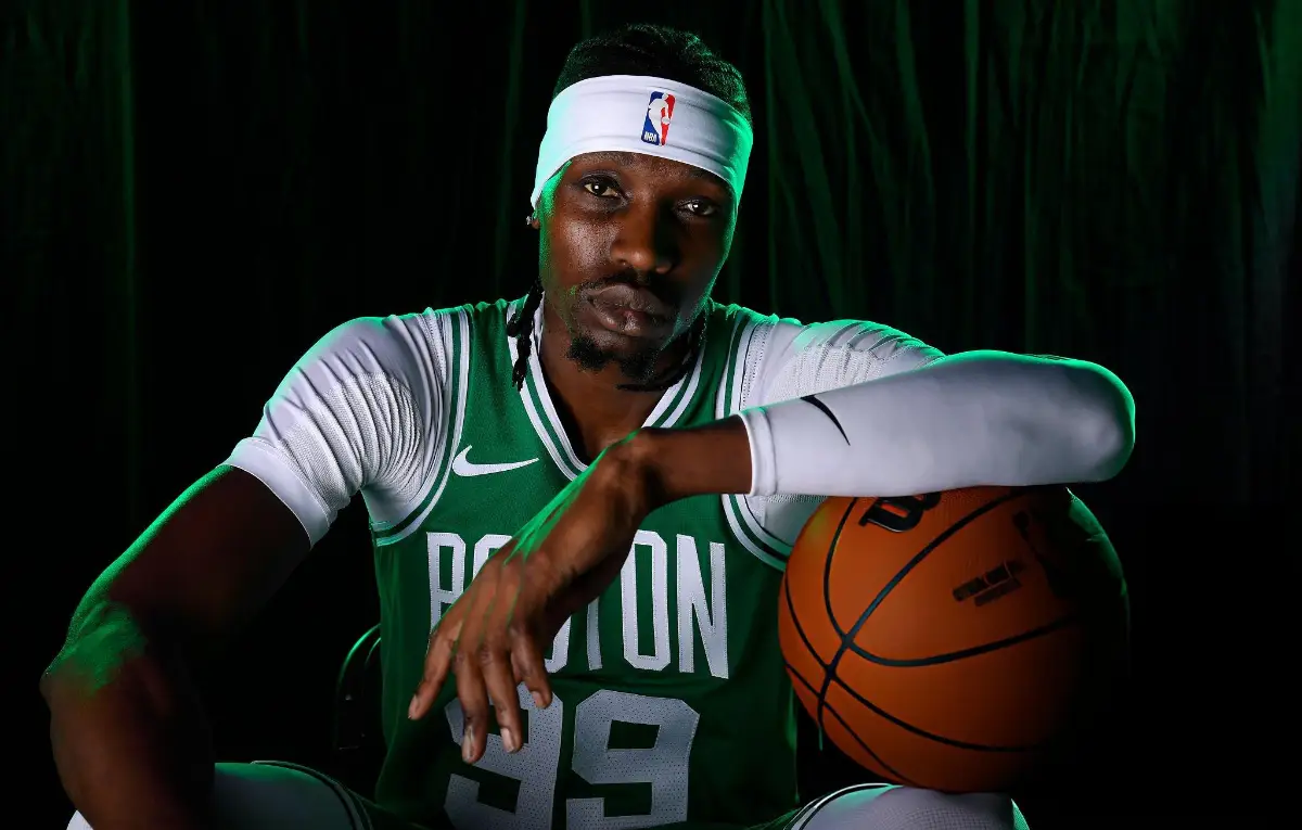 Chris Boucher #99 of the Boston Celtics