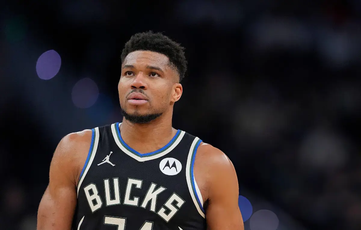 Giannis Antetokounmpo #34 of the Milwaukee Bucks