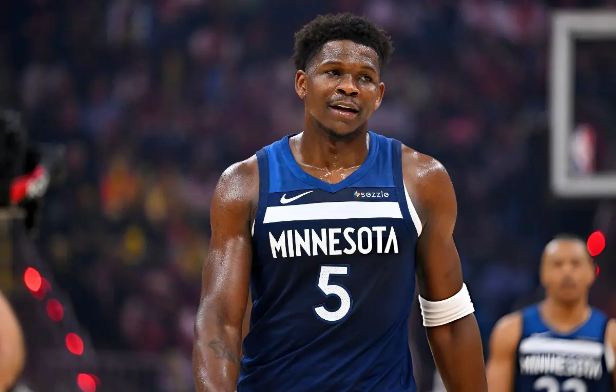 Guard Anthony Edwards #5 of the Minnesota Timberwolves