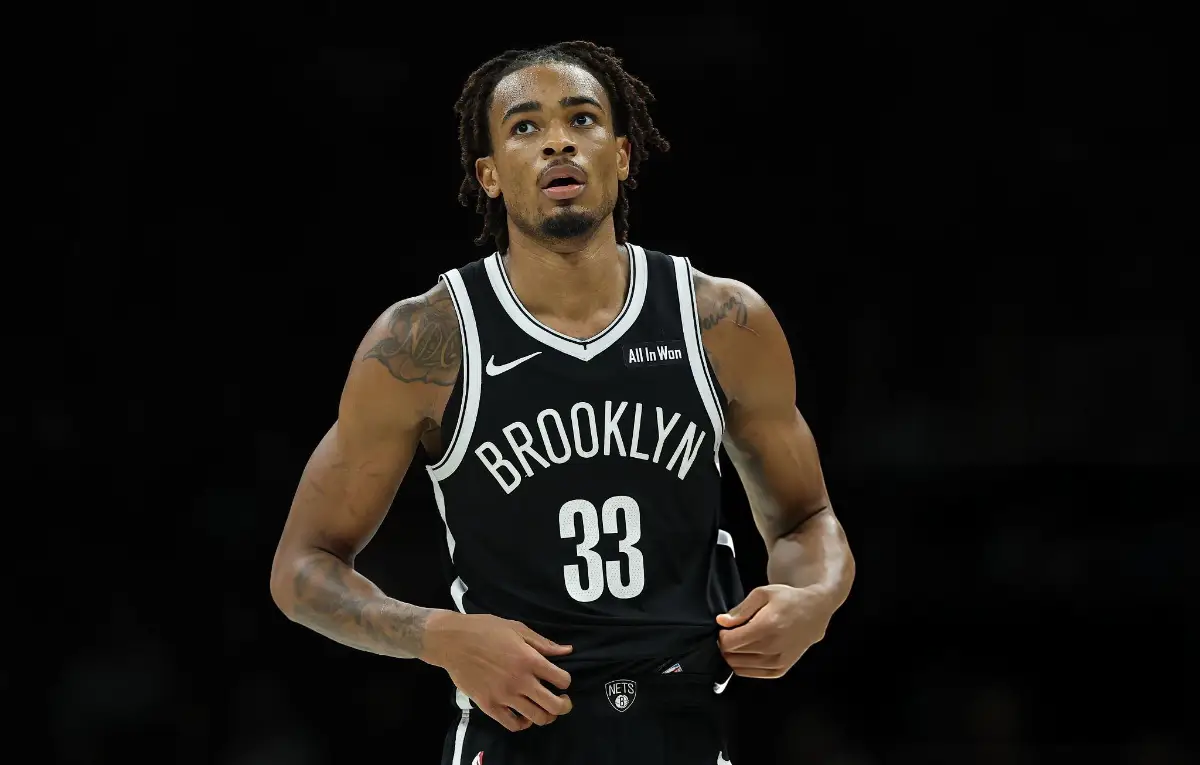 Nic Claxton #33 of the Brooklyn Nets
