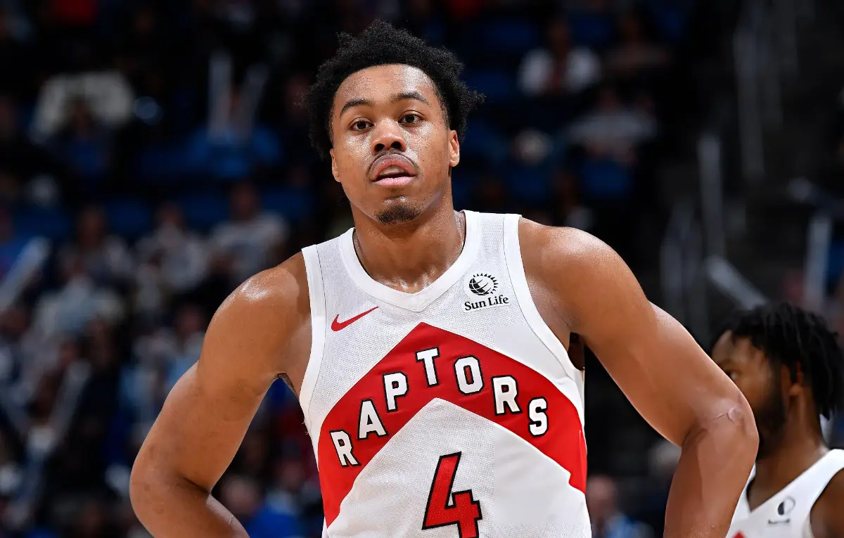 Scottie Barnes #4 of the Toronto Raptors