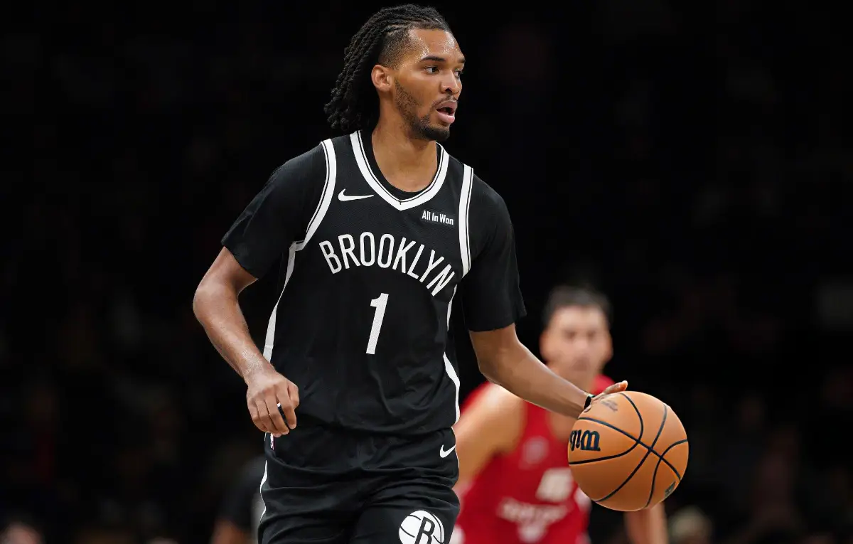 Ziaire Williams #1 of the Brooklyn Nets