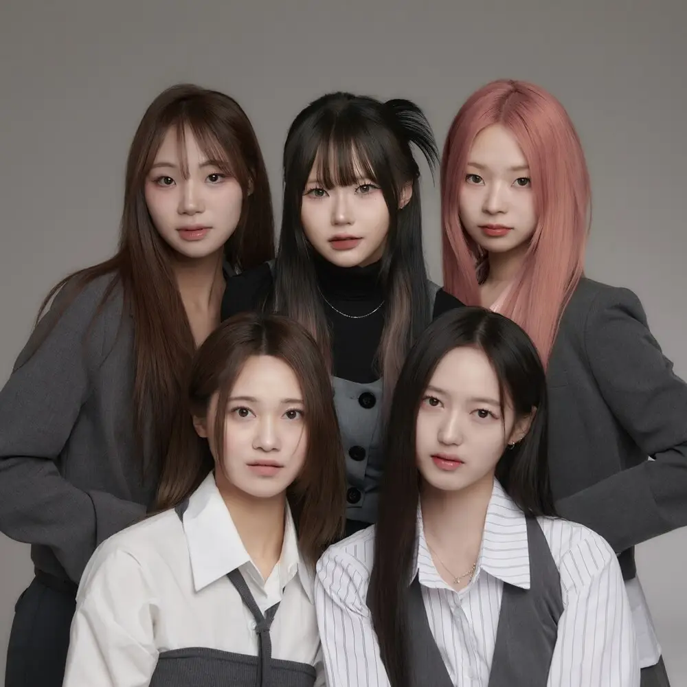 AFuture members are Jisoo, Youngeun, Yire, Seoyeon, and Minji.