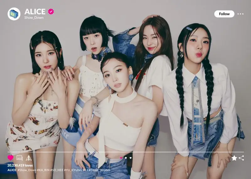 ALICE members are Chaejeong, and EJ.