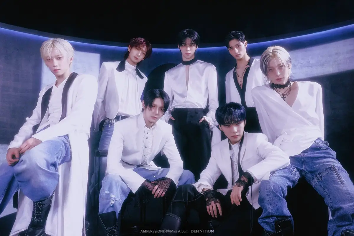 AMPERS&ONE members are Kamden, Brian, Jiho, Siyun, Kyrell, Mackiah, and Seungmo.