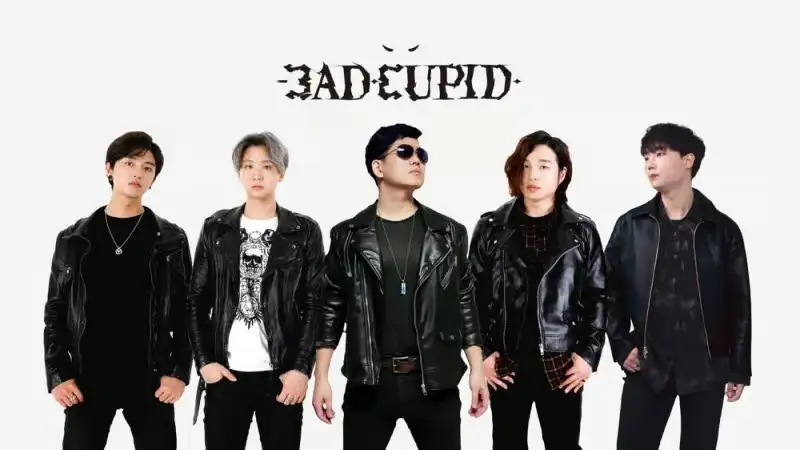 BADCUPID members are Kyeom, Zune, Jeong, Taekoon, and Jihoon.