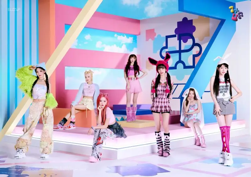 EL7Z UP members are Yeoreum, Kei, Yeeun, Yeonhee, Nana, Hwiseo, and Yuki.