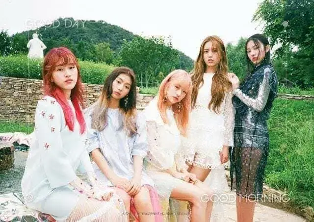 Good Morning members are Genie, Nayoon, Jiwon, Bomin, and Lucky.
