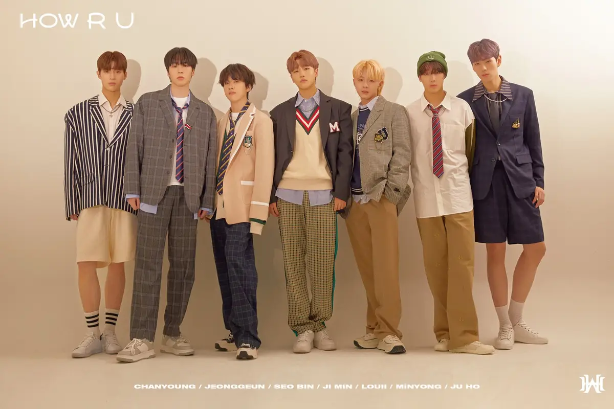 HAWW members are Jimin, Jeonggeun, Minyong, Chanyoung, Juho, Louii, and Seobin.