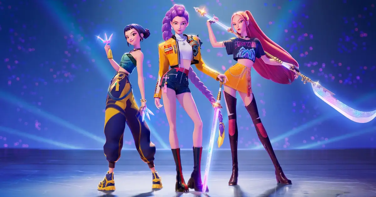 HUNTR/X members are Rumi, Mira, and Zoey.