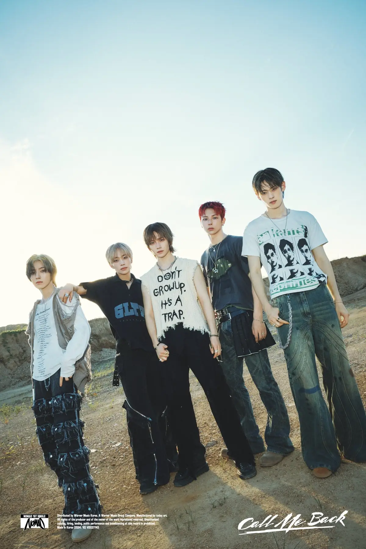 NOMAD members are DOY, Sangha, ONE, RIVR, and Junho.