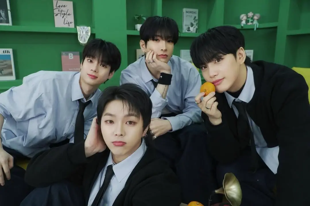 NXMERCY members are Siu, Hawoon, Youn, and Woojoo.