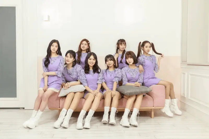 Perfume members are Suin, Eunbin, Mingyeong, Jiyun, Seyeon, Seohyeon, Gahyeon, and Nayeon.