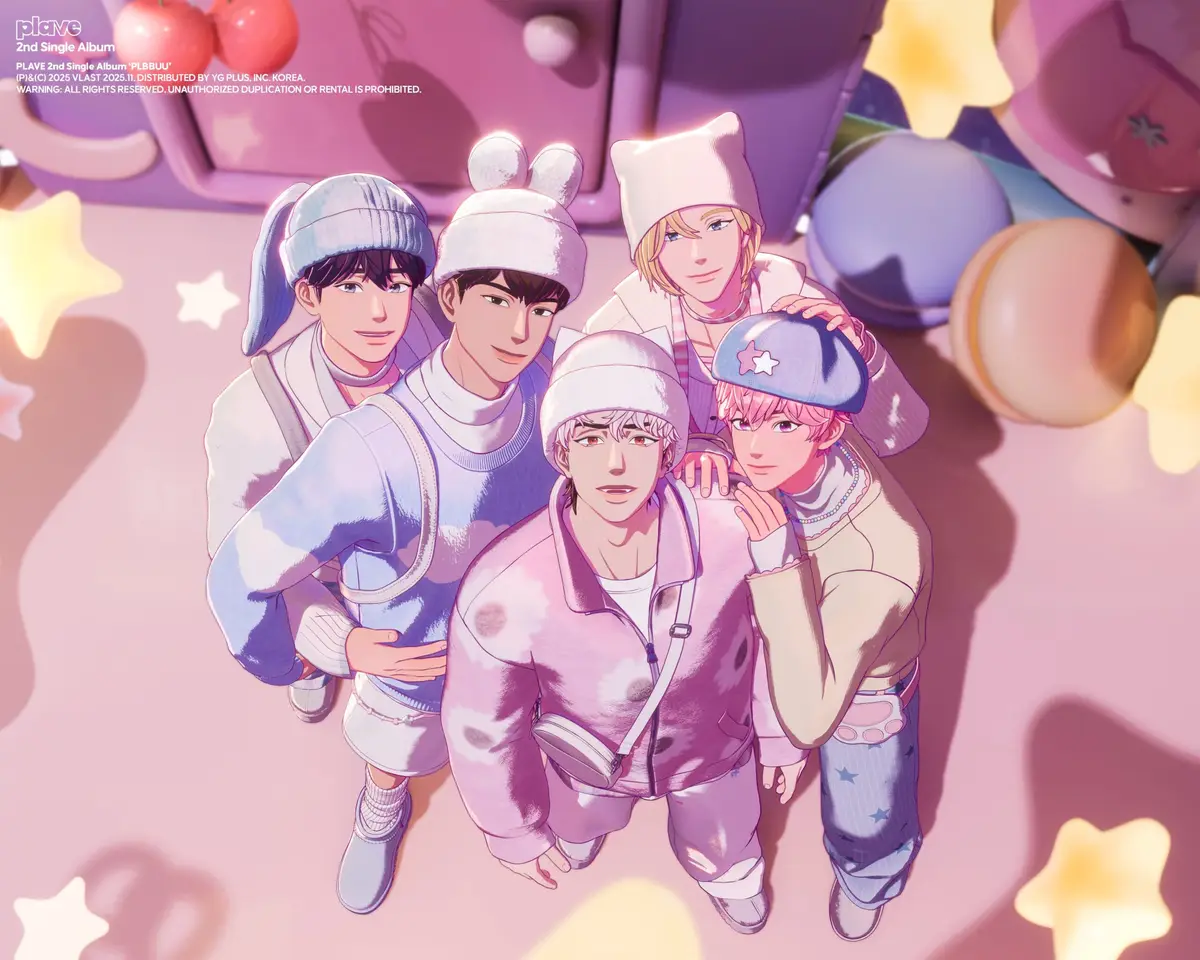 PLAVE members are Yejun, Noah, Bamby, Eunho, and Hamin.