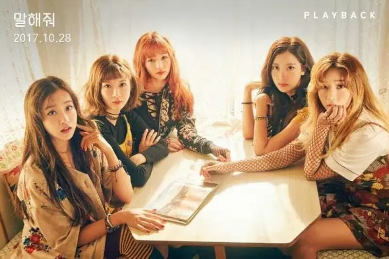 PLAYBACK members are Woolim, Yunji, Oh Chaeyi / Yujin, and Eunjin.