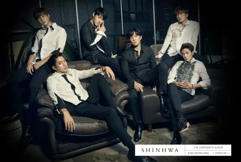 Shinhwa members are Eric, Lee Min Woo, Dongwan, Hyesung, Junjin, and Andy.