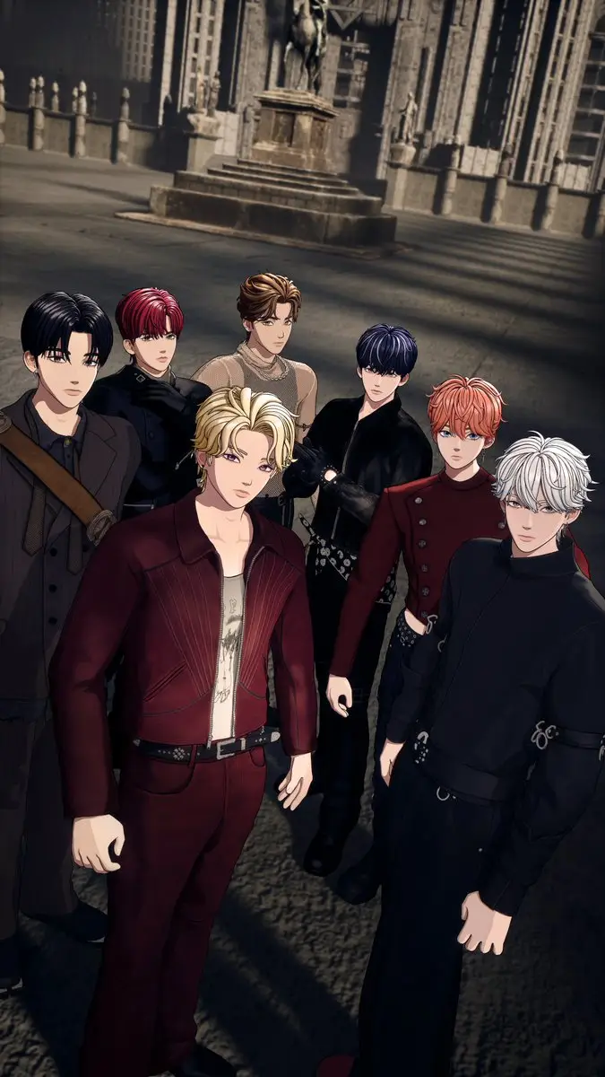 SKINZ members are Dovin, Dael, Theo, Finn, Jaon, Ilang Kwon, and Yull.