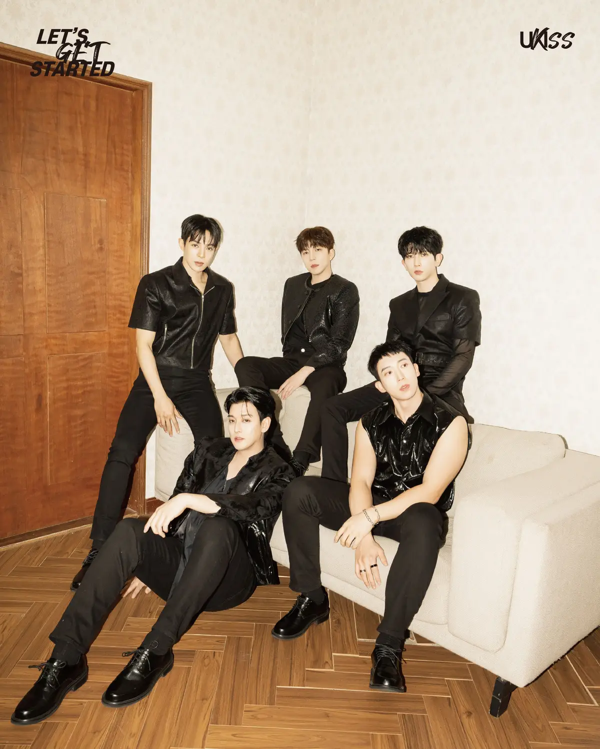 U-KISS members are Soohyun, Alexander, Kiseop, Eli, and Hoon.
