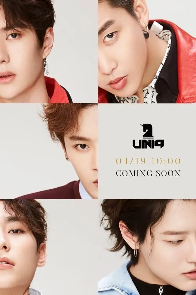 UNIQ members are Yixuan, Sungjoo, Wenhan, Seungyoun, and Yibo.