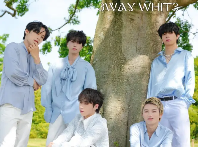 WHIT3 members are Xiho, Ryo, Aoi, and Rintaro.