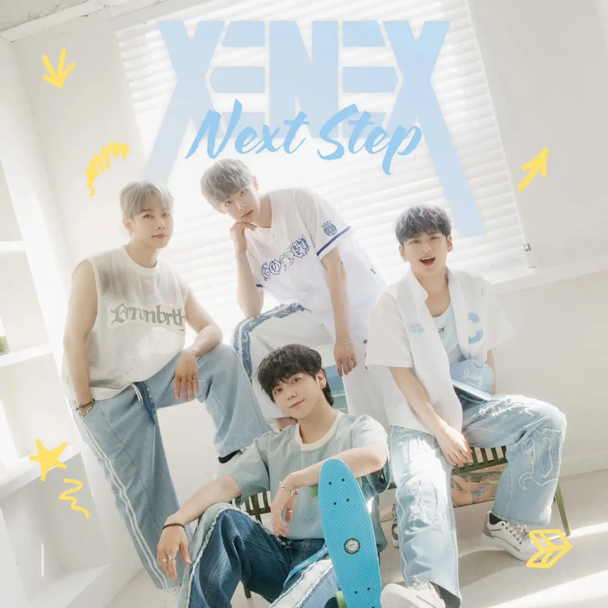 XENEX members are Taeha, Heeseok, Ingon, and Minjong.
