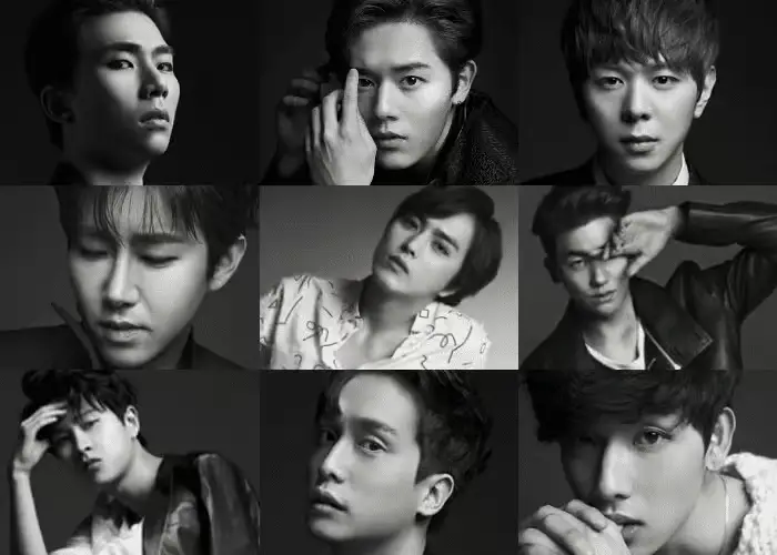ZE:A members are Lee Hoo, Kevin, Kwanghee, Siwan, Taeheon, Heechul, Minwoo, Hyungshik, and Dongjun.